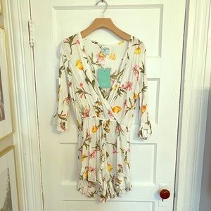 Piyama floral romper robe with pull string size S